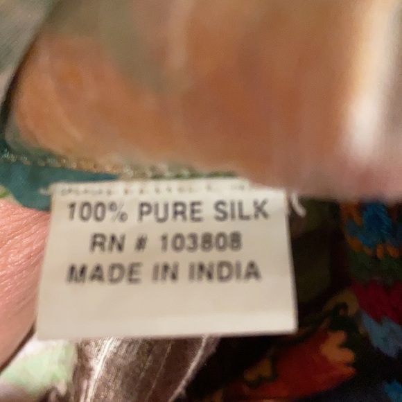 Vintage Aiyana Itchome Dupioni 100% Silk Wrap Dress - Picture 10 of 10